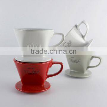 China Suppliers Factory Custom Wholesale Porcelain Dripper, Ceramic Coffee Filter photo-4