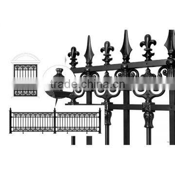 Garden Decoration Color Coated Garden Metal Cast Aluminum Fence