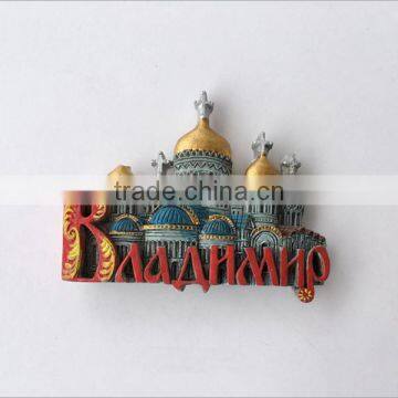 Resin tourist gift russian souvenirs fridge magnets custom