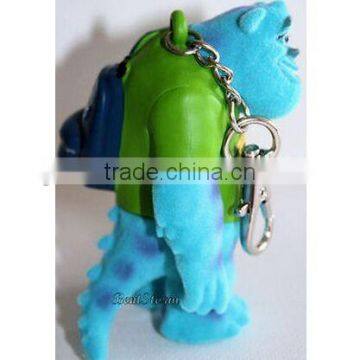 blue bear pvc keychain,3D cute plastic keychain,oem 3D plastic keychain