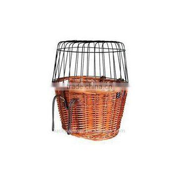 Wicker cruiser pet bicycle basket,bicycle dog carrier