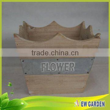 Multi-function Wood Flower Basket,Custom Recycled Plant Pot photo-3