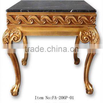 FA-205P-01 Antique Furniture Coffee Table With Marble in Set photo-2