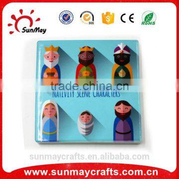 Wholesale custom cheap ceramic nativity scene characters souvenir plates for sale