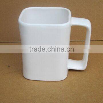 2015 hot sales Solid color glazed square ceramic mug