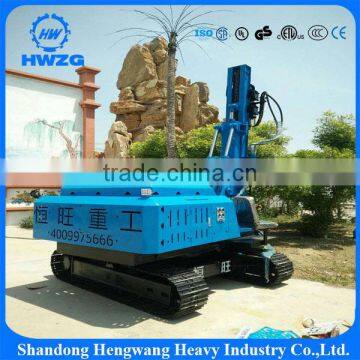 Functional full hydraulic impact hammer pile driver for foundation construction