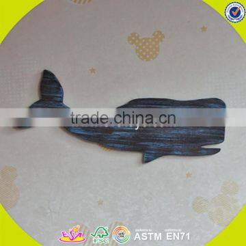 2017 New Design Home Decoration Wooden Wall Decor Top Fashion Whale Shape Wooden Wall Decor W09D017 photo-4