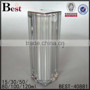 Plastic Lotion Square Bottle With Pump 15ml 30ml 50ml Empty Square Unique Shape Acrylic Airless Lotion Bottles photo-5