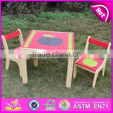 High Quality Wooden Study Table and Chair Set for Kids,Dinner Table and Chair Set Toy for Children W08G091 photo-4