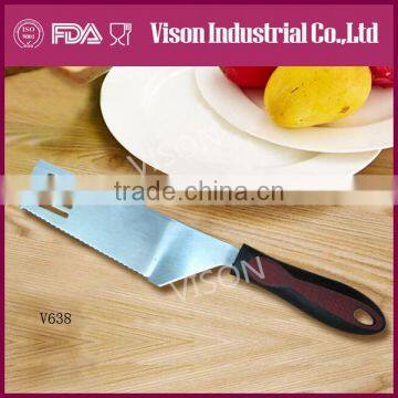 Professional Hot Sale Stainless Steel Cheese Cutter Pizza Slotted Spatula(v636) photo-3