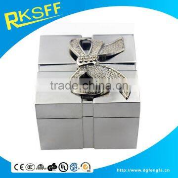 Metal Square Shape Bowknot Jewerly Box Box Gift at Factory Price photo-6