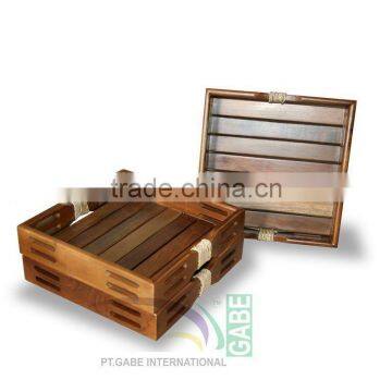 WOOD FILING TRAY