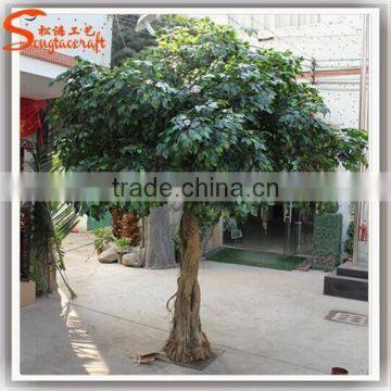 Landscaping Artificial Ficus Leaves for Decoration