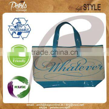 2016 Best Canvas Tote Bag With PU Handle photo-2