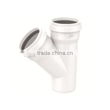 HIGH QUANLITY SKEW TEE WITH SOCKET OF PVC GB STANDARD EXPANDING FITTINGS FOR DRAINAGE WITH GASKET