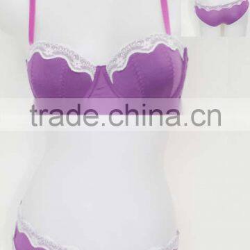 pushing bra and string panty set women underwear