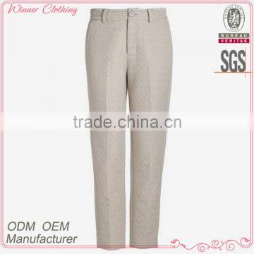 Autumn new design women preferred long slim fitting jacquard printed graceful work pants