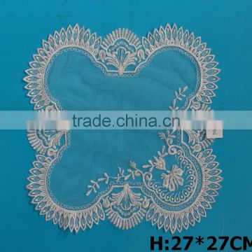 Factory cheap price embroidery beaded wedding lace table cloth