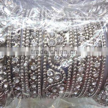 Antique Gold Finish Bridal Set,Indian Bridal Bangles Bracelet,Fashion Bangle Sets photo-2