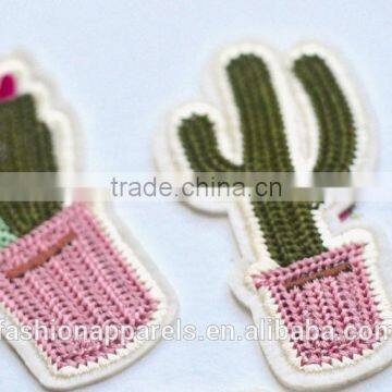 Custom High Quality Cactus Embroidered Patch for Clothes Embroidery Patch Made in China Choose Size/color photo-5