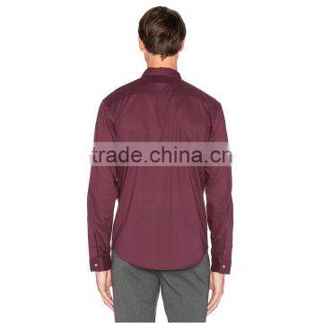 OEM High Quality New Fashion Business Plain Color Satin Shirts for Men photo-3