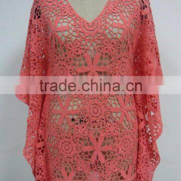 new fashion crochet western ladies summer beach wear kaftans