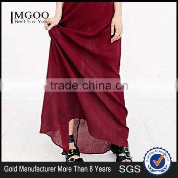 MGOO New Custom Design OEM Wine Maxi Dress Wine Maxi Dress for Women Backless Bandage Dress #25206113 photo-5