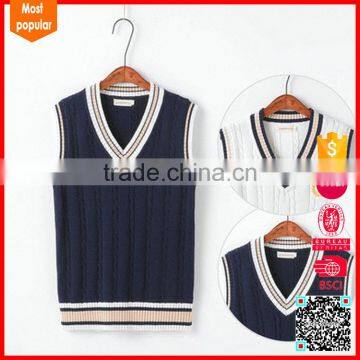 Design sleeveless cable sweater vest japanese school uniform