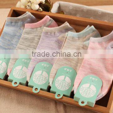 zm40571b hot sale women cotton socks ladies fancy low-cut liners socks