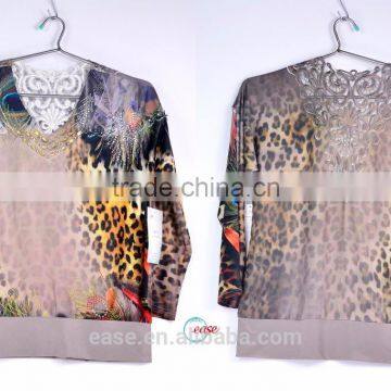 Top Quality Digital Printed 100% Silk Chiffon Fabric For Summer Rainbow Dress Blouses Customizable