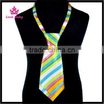 Color Stripy Boys Silk Neckties Wholesale Kids Christian Neckties Reversible Neckties photo-6