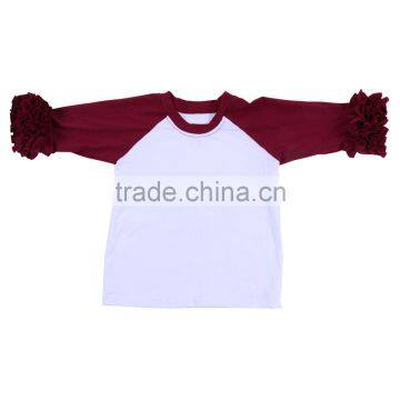 kaiyo wholesale ruffle raglan baby girl wholesale ruffle raglan children kids adult ruffle raglan shirt