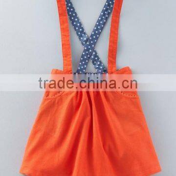 2017 Fashion Wholesale New Design Baby Girl Suspender Skirt Schoolgirl Kids Costume Dress Baby Clothing