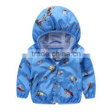 Casual style hoodie printing boys jacket kids clothes children