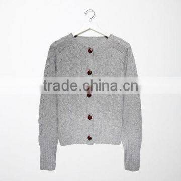 New Design Woolen Knitted Women Sweater Cardigan