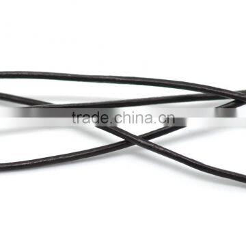 Wholesale Coffee Color Round Real Leather Jewelry Cord 1mm photo-3