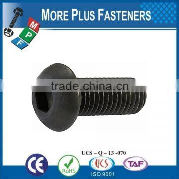 Made in Taiwan Button Head Socket Cap Screw Metric ISO 7380 Grade 10 9 Coarse Bare Steel Zinc Plated