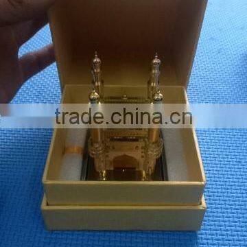 Crystal Hyderabad Charminar Mosque Model & 24k Gold Plated Metal Charminar Model for India Wedding Gift photo-2