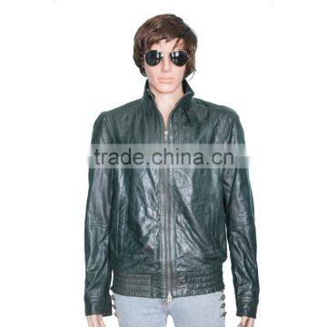 Bomber leather jacket