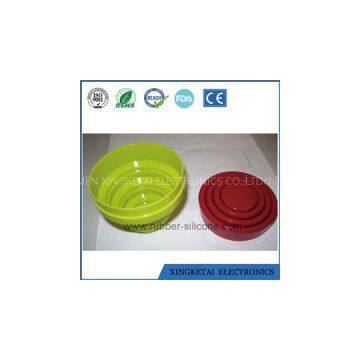 Silicone Kitchenware Collapsible Colander With Handle