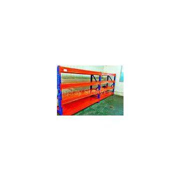 Blue / Orange Cold Rolled Heavy Duty Pallet Racking With Long Span