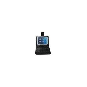 Black Wired Ultrathin Leather iPad Case with keyboard , 8-pin connect