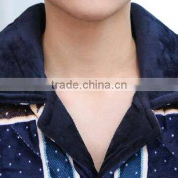 100% Polyester Warm Men Pajamas High Quality With Button photo-4