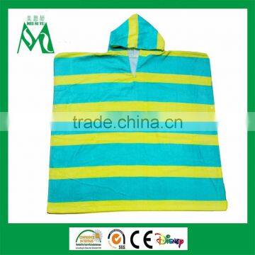 Baby poncho towel robe with hooded 100% cotton