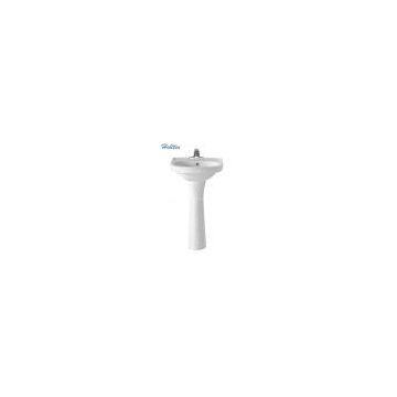 HT323 Cheap Ceramic Basin With Pedestal Bathroom Sink