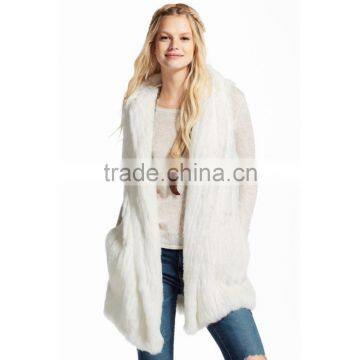 SJ326-01 Natural Real Fur Vest Gilet Leather Fur