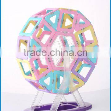 High quality neon colors ABS magnetic blocks toys for kids