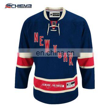 Flaming fire custom team hockey jerseys top quality