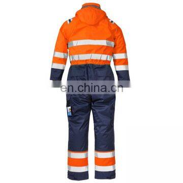 Hi Vis Waterproof Coverall With Cotton-padded Winter Work Clothing photo-4
