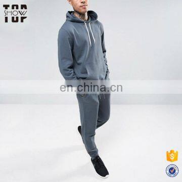 Bulk wholesale tracksuit slim fit 100% cotton mens plain tracksuit